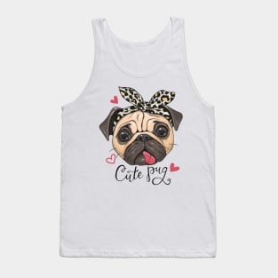 Cute Pug Dog Tank Top